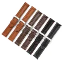 20mm 22mm New Style Quick Release Watch Band Strap Top Grain Leather Military Calf Watch Strap For All Smart Watch Band