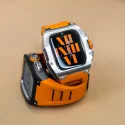 Titanium Alloy Mod Kit Apple watch se 44mm case - Fluororubber Strap