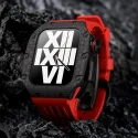 Original Designer Rubber FKM Watch Band Strap and Metal Luxury Carbon Apple Watch Case