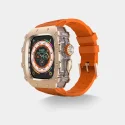 Custom 8 9 Iwatch case Titanium alloy DIY Mod Kit for Apple Watch 49mm ultra 2 fluororubber straps ultra 8 9 watch
