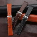 Black Brown Quick Release Top Grain Soft Leather Watch Strap Band 20mm 22mm Custom Handmade leather watch Band
