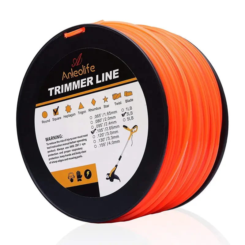 KAKO 105 String Trimmer line Commercial Square .105 Trimmer line 5 Pound-0.105 inch-1038 Foot Square String Trimmer Line 