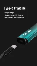 Type-C Charging * Easy to charge * Support vaping while charging * Fast charge in less than 60 mins
