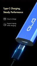 Type-C Charging, Steady Performance: Easy to charge; Support vaping while charging