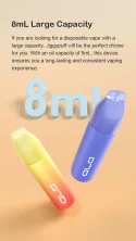 8mL Large capacity - If you are looking for a disposable vape with a large capacity, Jiggypuff will be the perfect choice for you. With an oil capacity of 8mL, this device ensures you a long-lasting and consistent vaping experience. 