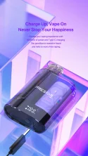 Charge Up, Vape On, Never Stop Your Happiness Elevate your vaping experience with 500mAh of power and Type-C charging. Say goodbye to wasted e-liquid and hello to worry-free vaping.