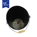 Wholesale Black Fireplace Metal Hot Ash Bucket Without Lid5