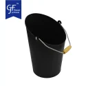 Wholesale Black Fireplace Metal Hot Ash Bucket Without Lid1