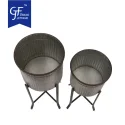Wholesale Corrugated Metal Planters on Stands2