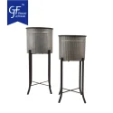 Wholesale Corrugated Metal Planters on Stands1