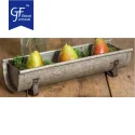 Galvanized Tray Feeder Chicken Animal Feeder In Farm Ground Tabletop Decor Wholesale2