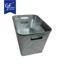 Wholesale Galvanized Customized Tin Rectangle Storage Bucket Set Of Three4
