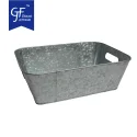 Wholesale Galvanized Customized Tin Rectangle Storage Bucket Set Of Three1