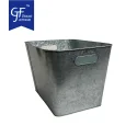 Wholesale Galvanized Customized Tin Rectangle Storage Bucket Set Of Three2