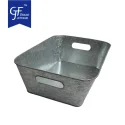 Wholesale Galvanized Customized Tin Rectangle Storage Bucket Set Of Three3