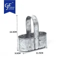 Wholesale Galvanized Salt Pepper Shakers Container With Padded Caddy2