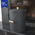 Metal Fireplace Ash Bucket with Lid indoor and outdoor4