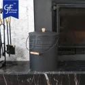 Metal Fireplace Ash Bucket with Lid indoor and outdoor5