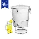 Metal ice buckets Drink dispenser with water-tap indoor and outdoor