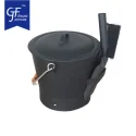 Online hot sale ash bucket set Metal ash bucket with shovel and broom fireside accessories