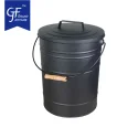 Metal Ash Bucket With Lid Fireplace Bucket Fireside Accessories
