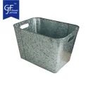 Galvanized Ice Bucket Beverage Tub For Parties Metal Drink Tin Bucket