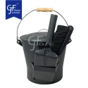 Fireplace Accessory Coal Ash Bucket With Shovel and Hand Broom With Lid