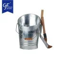 Galvanized ash holder with shovel metal scuttle of coal