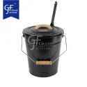 New arrival Fireplace metal ash bucket with Shovel Fireside Accessories Wooden handle