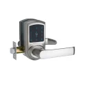 Electronic door lock with touchscreen card keys satin nickel finish E010-11-CKY