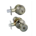 Tubular knob lock combo pack patent structure entry door knob round plate 570 SS ET