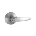 Tubular lever lock zinc material round plate bed and bathroom function 815-SN-BK