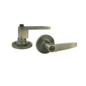 Tubular lever lock zinc material round plate bed and bathroom function 416 SN ET