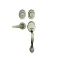 Door handle set double cylinder single handle antique brass finish entry door handlesets solid zinc material 71219-DC-AB