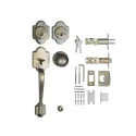 Door handle set double cylinder single handle antique brass finish entry door handlesets solid zinc material 406-DC-AB