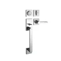 Door handle set single cylinder single handle satin nickel finish zinc and stainsteel material new structure 1140SC SN
