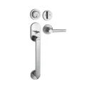 Door handle set single cylinder single handle satin nickel finish zinc and stainsteel material new structure 1130-SC-SN
