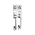 Door handle set single cylinder double handle satin nickel finish entry door handlesets solid zinc material 800-SC-SN