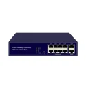 8 ports PoE switch with 2 uplink ports, 10/100Mbps Ethernet