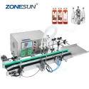 ZS-DTDP4 Automatic 4 Heads Liquid Water Juice Bottle Filling Machine