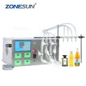 ZS-YTMP4S Semi-Automatic 4 Heads Olive Oil Milk Liquid Filling Machine