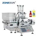 ZS-DTGT4T Automatic 4 Heads Paste Hand Sanitizer Honey Filling Machine
