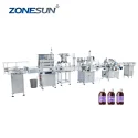 ZS-FAL180P3 Automatic Soybean Milk Liquid Bottle Filling Capping Labeling Production Line