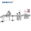 ZS-FAL180R10 Automatic Thick Lotion Facial Cleanser Paste Filling Capping Labeling Production Line