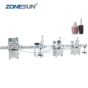 ZS-FAL180R7 Automatic Peristaltic Pump Nail Polish Bottle Filling Capping Machine Line