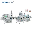 ZS-FAL180C4 Automatic Toner Lavender Oil Liquid Filling Capping Labeling Machine Line