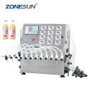 ZS-DPYT12P Semi-Automatic 12 Heads Juice Edible Oil Liquid Filling Machine