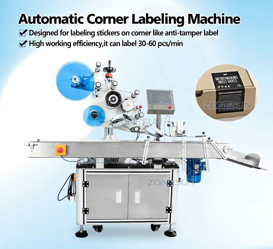 Automatic corner labeling machine