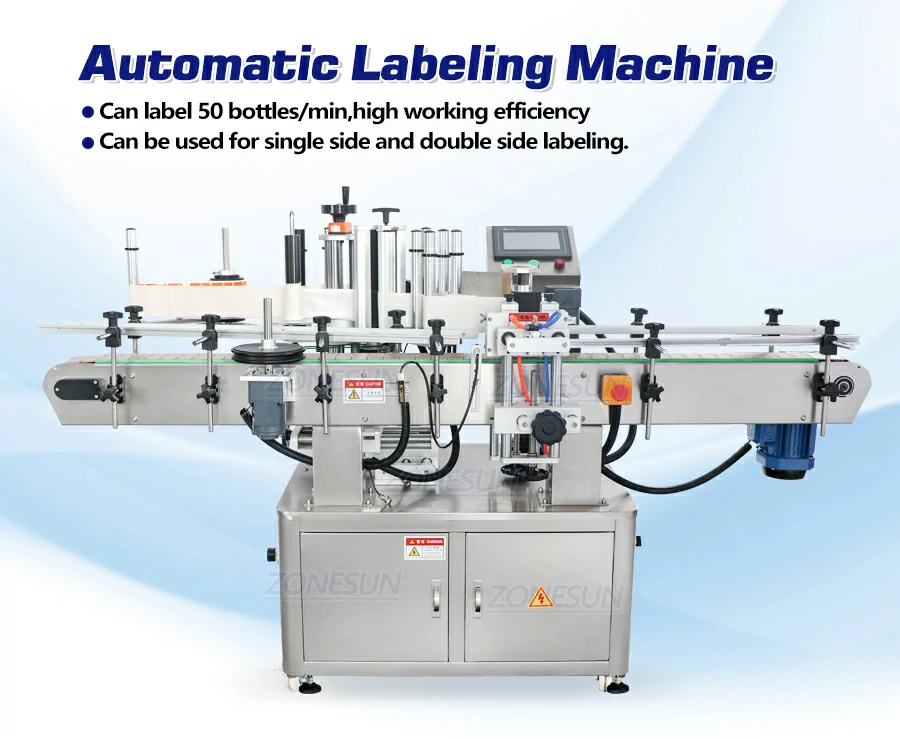 Automatic wrap around labeling machine