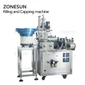 side of automatic filling and capping machine